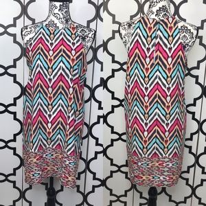 MOD Cream/Blue Dress